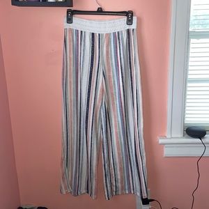 Multi-Color Striped Flowy Pants